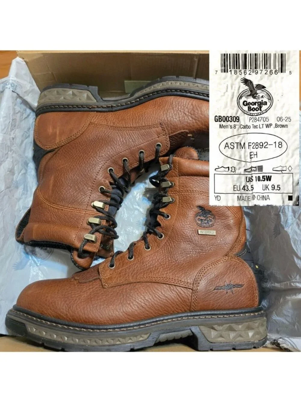 NIB Georgia Boot Carbo-Tec LT 8